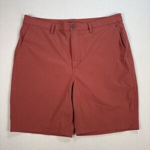Saxx Go To Town 2N1 Hybrid Lined Shorts Men's 34 (fits 35x8) Red BallPark Pouch